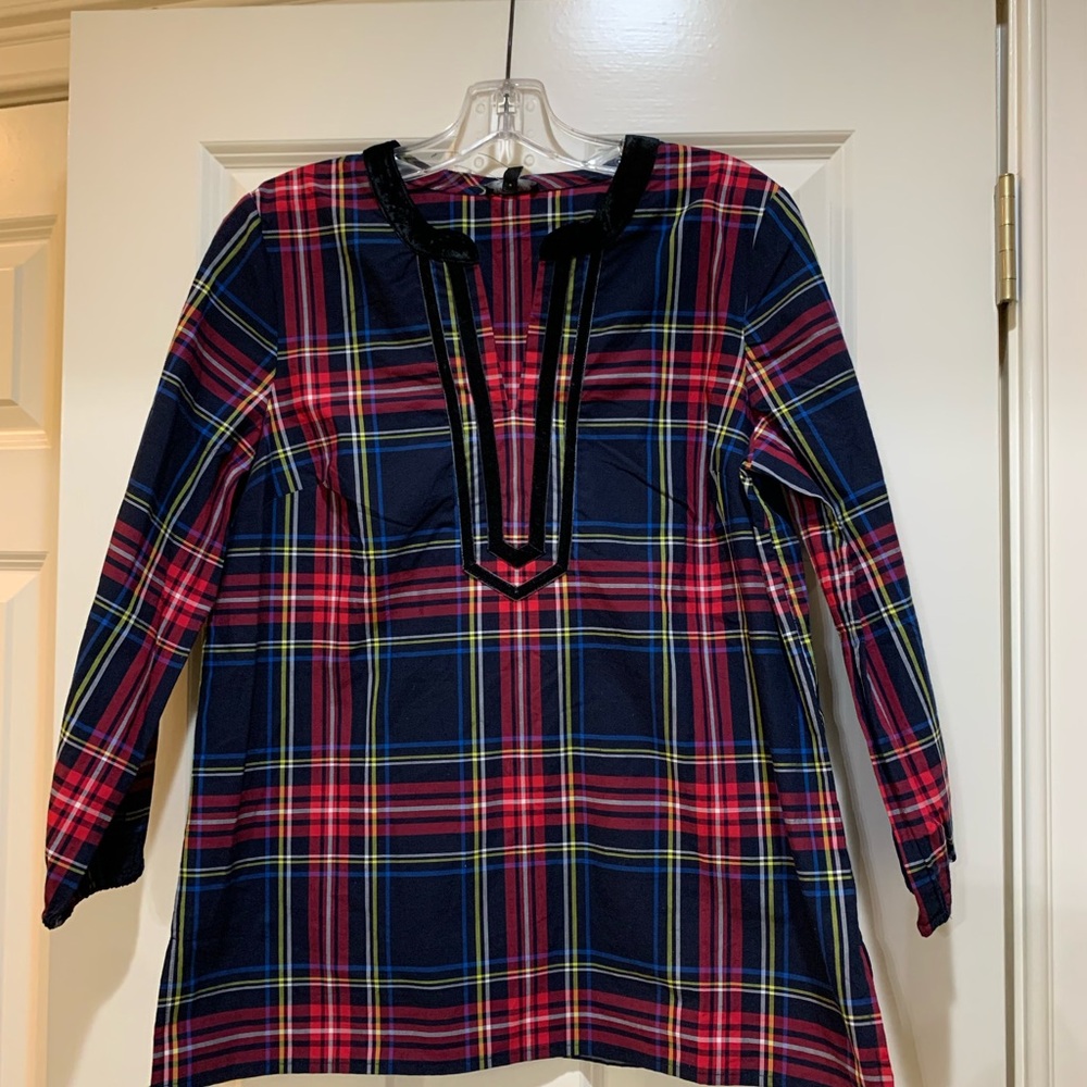 Talbots Tartan Tunic Petite Medium NWOT